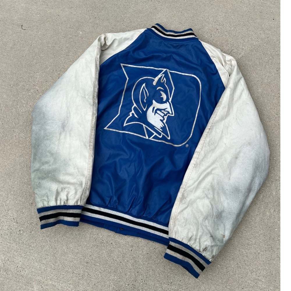 Steve & Barry's Varsity Jacket Mens XL Duke Blue Devils Wool Blend Blue White